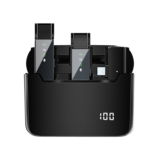 Digital Display Wireless Lavalier Microphone With Charging Compartment,Spec:, S16 One To One Yellow  8 Pin Interface, S16-S One To Two Black USB-C/Type-C Interface, S16 One To One Black 8 Pin Interface, S16-S One To Two Black 8 Pin Interface           ...