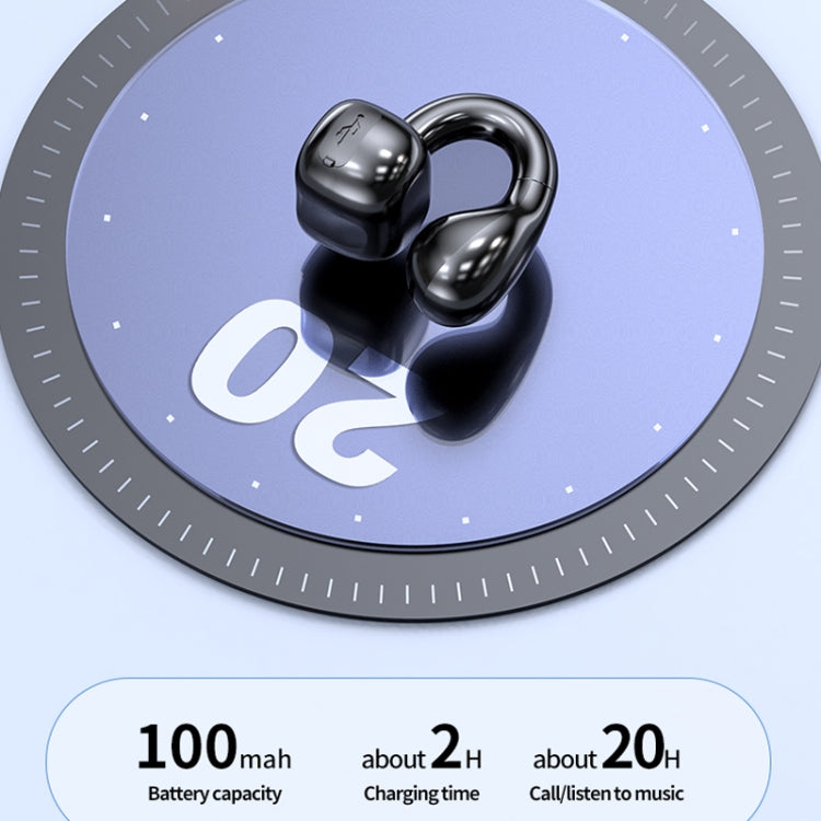 M10 IPX5 Waterproof Ear Clip Bluetooth Earphones, Style:, M10 Single Black, M10 Single White, M10 Single Pink, M10 Single Skin Color, M10 Single Green, M10 Doble Green, M10 Doble Skin Color, M10 Doble Black, M10 Doble White, M10 Doble Pink