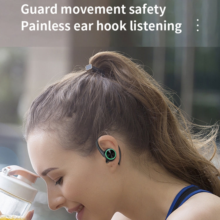 R201 With Charging Bin Hanging Ear Stereo Digital Display Bluetooth Earphones, R201 Pink, R201 Skin Color, R201 Black, R201 White