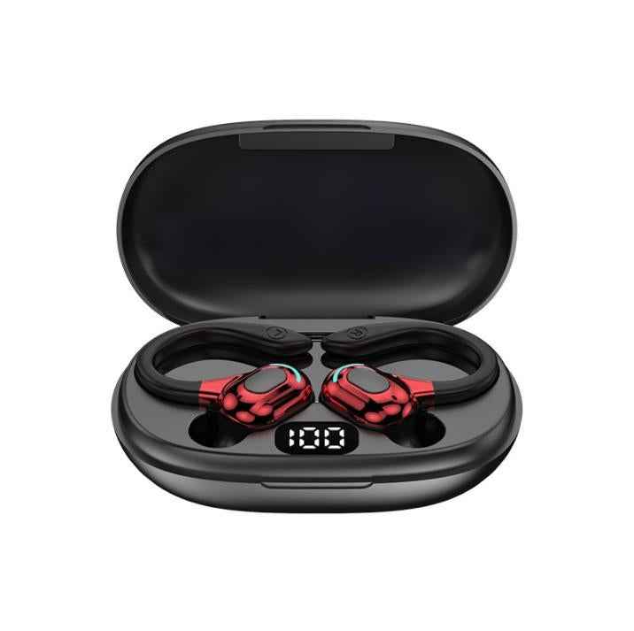 F8 Hanging Ear Stereo Wireless Bluetooth Earphones With Charging Bin, With Charging Bin(Red Double Ear), With Charging Bin(Green Double Ear), With Charging Bin(Blue Double Ear), With Charging Bin(Black Double Ear)