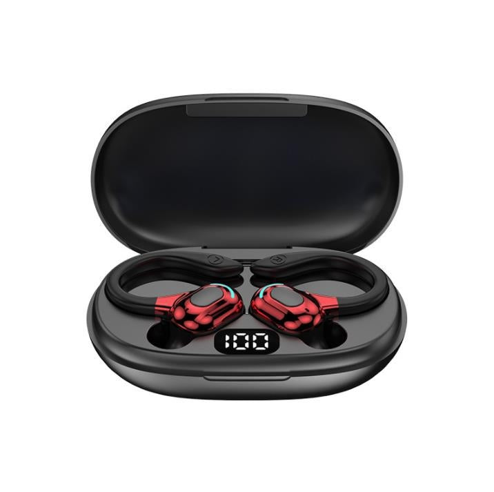 F8 Hanging Ear Stereo Wireless Bluetooth Earphones With Charging Bin, With Charging Bin(Green Double Ear), With Charging Bin(Blue Double Ear), With Charging Bin(Black Double Ear), With Charging Bin(Red Double Ear)