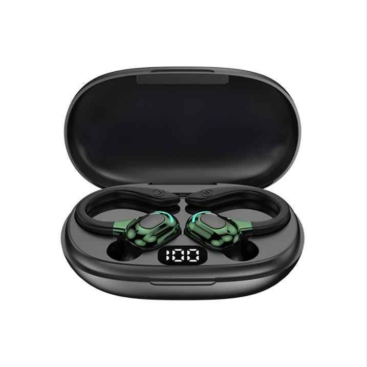 F8 Hanging Ear Stereo Wireless Bluetooth Earphones With Charging Bin, With Charging Bin(Red Double Ear), With Charging Bin(Green Double Ear), With Charging Bin(Blue Double Ear), With Charging Bin(Black Double Ear)