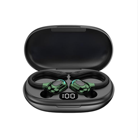 F8 Hanging Ear Stereo Wireless Bluetooth Earphones With Charging Bin, With Charging Bin(Green Double Ear), With Charging Bin(Blue Double Ear), With Charging Bin(Black Double Ear), With Charging Bin(Red Double Ear)