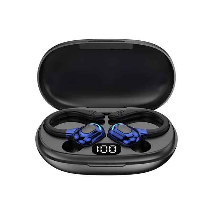 F8 Hanging Ear Stereo Wireless Bluetooth Earphones With Charging Bin, With Charging Bin(Red Double Ear), With Charging Bin(Green Double Ear), With Charging Bin(Blue Double Ear), With Charging Bin(Black Double Ear)