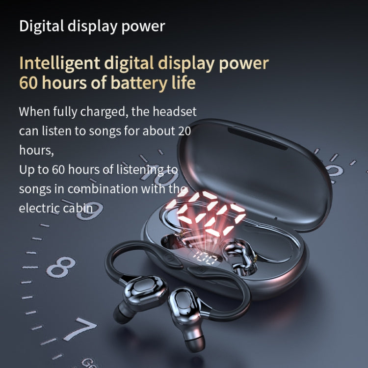 F8 Hanging Ear Stereo Wireless Bluetooth Earphones With Charging Bin, With Charging Bin(Red Double Ear), With Charging Bin(Green Double Ear), With Charging Bin(Blue Double Ear), With Charging Bin(Black Double Ear)