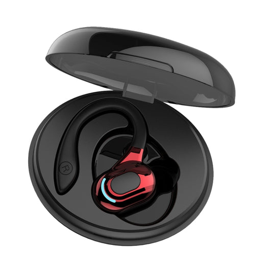 F8 Hanging Ear Stereo Wireless Bluetooth Earphones With Charging Bin, With Charging Bin(Red Single Ear), With Charging Bin(Green Single Ear), With Charging Bin(Black Single Ear), With Charging Bin(Blue Single Ear)