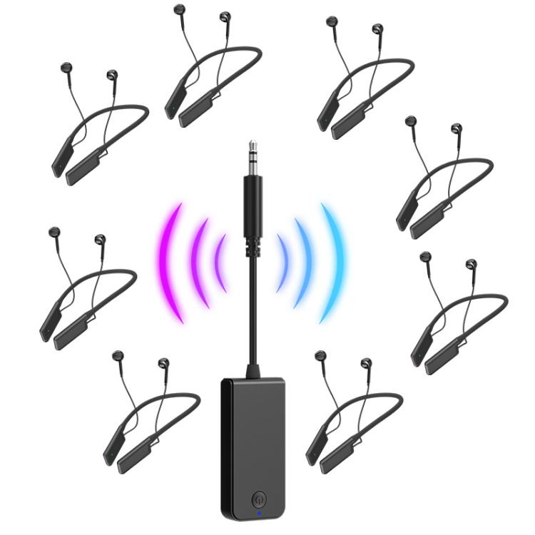 M001A Bluetooth 5.1 / 2.4G Dual-Mode Live Monitoring Neck-Hanging Wireless Headset