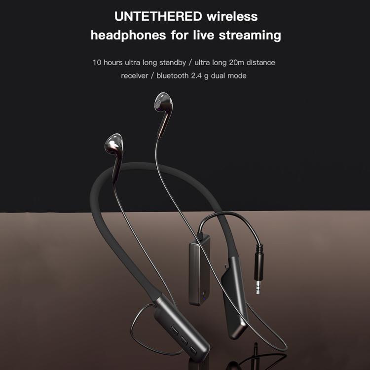 M001A Bluetooth 5.1 / 2.4G Dual-Mode Live Monitoring Neck-Hanging Wireless Headset