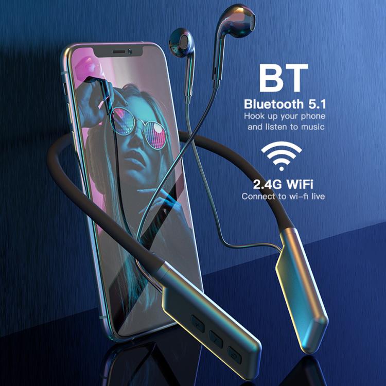 M001A Bluetooth 5.1 / 2.4G Dual-Mode Live Monitoring Neck-Hanging Wireless Headset