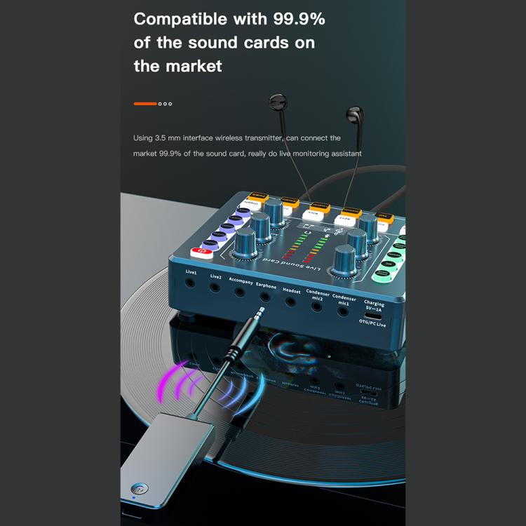 M001A Bluetooth 5.1 / 2.4G Dual-Mode Live Monitoring Neck-Hanging Wireless Headset