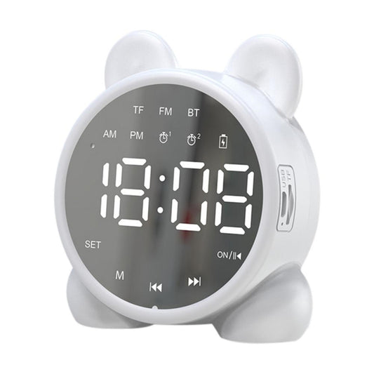 P1 Mini Card Mirror Clock Wireless Bluetooth Speaker with FM Radio