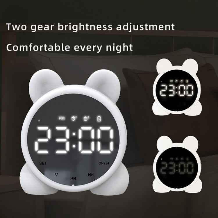 P1 Mini Card Mirror Clock Wireless Bluetooth Speaker with FM Radio