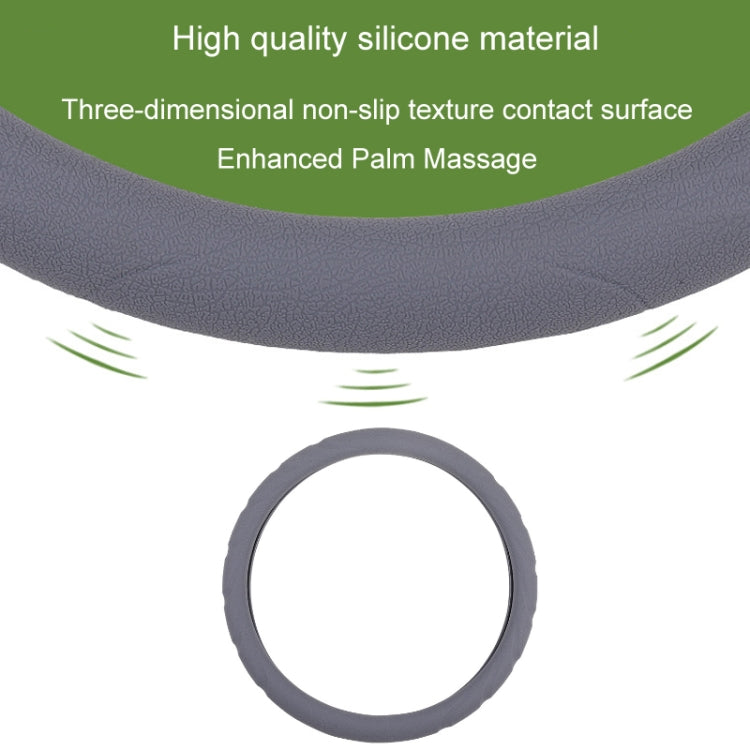 Silicone Non-slip Wear-resistant Steering Wheel Cover, 37-42cm