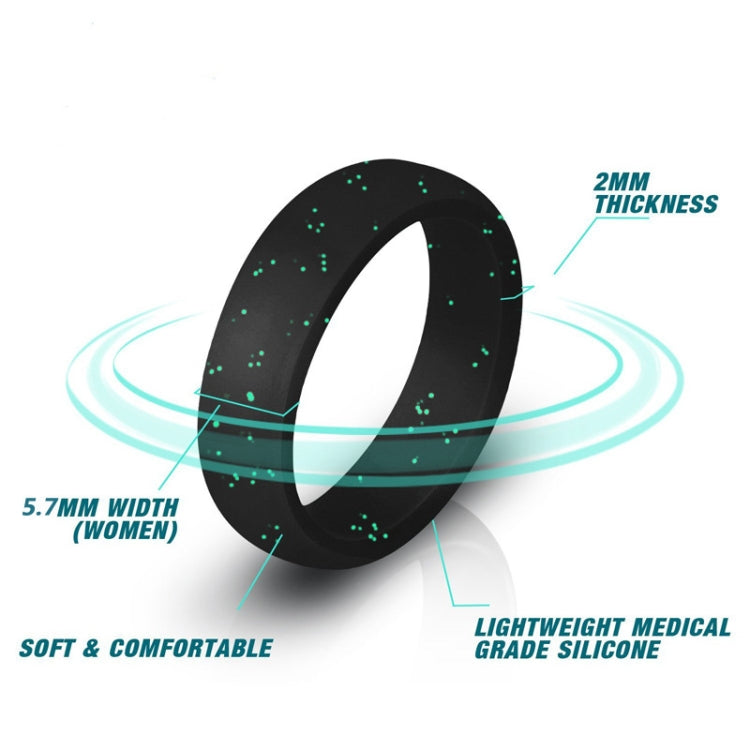SH100 5.7mm Wide Silicone Ring Glitter Couple Ring