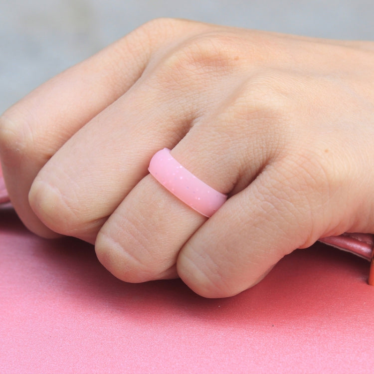 SH100 5.7mm Wide Silicone Ring Glitter Couple Ring