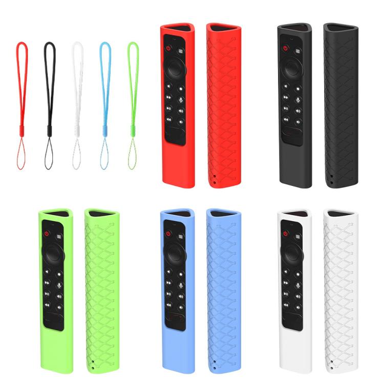 For NVIDIA Shield TV Pro 4K HDR Remote Control Silicone Case With Lanyard, YK010 Black, YK010 White, YK010 Red, YK010 Fluorescent Green, YK010 Sky Blue