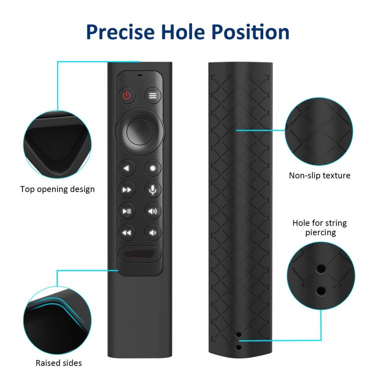 For NVIDIA Shield TV Pro 4K HDR Remote Control Silicone Case With Lanyard, YK010 Black, YK010 White, YK010 Red, YK010 Fluorescent Green, YK010 Sky Blue