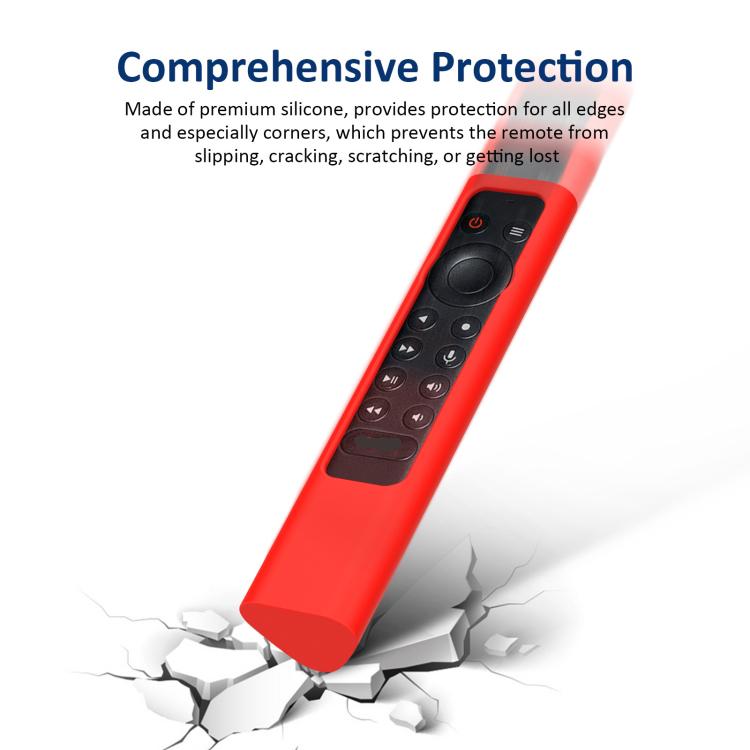 For NVIDIA Shield TV Pro 4K HDR Remote Control Silicone Case With Lanyard, YK010 Black, YK010 White, YK010 Red, YK010 Fluorescent Green, YK010 Sky Blue