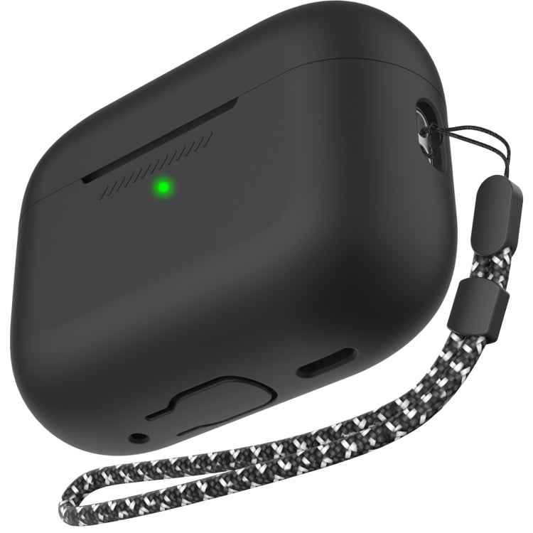 For AirPods Pro 2 AhaStyle PT187 Silicone One-Piece Protective Case With Lanyard Case
