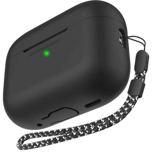 For AirPods Pro 2 AhaStyle PT187 Silicone One-Piece Protective Case With Lanyard Case