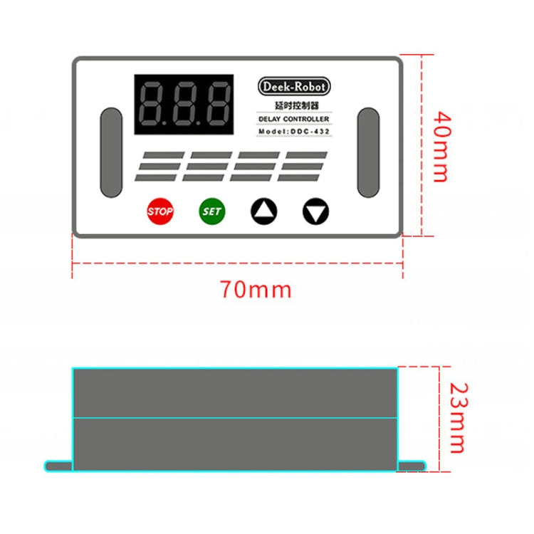 Deek-Robot DDC-432 Delay Relay Switch DC5V-30V Dual MOS Tube Digital Display Time Relay Controller