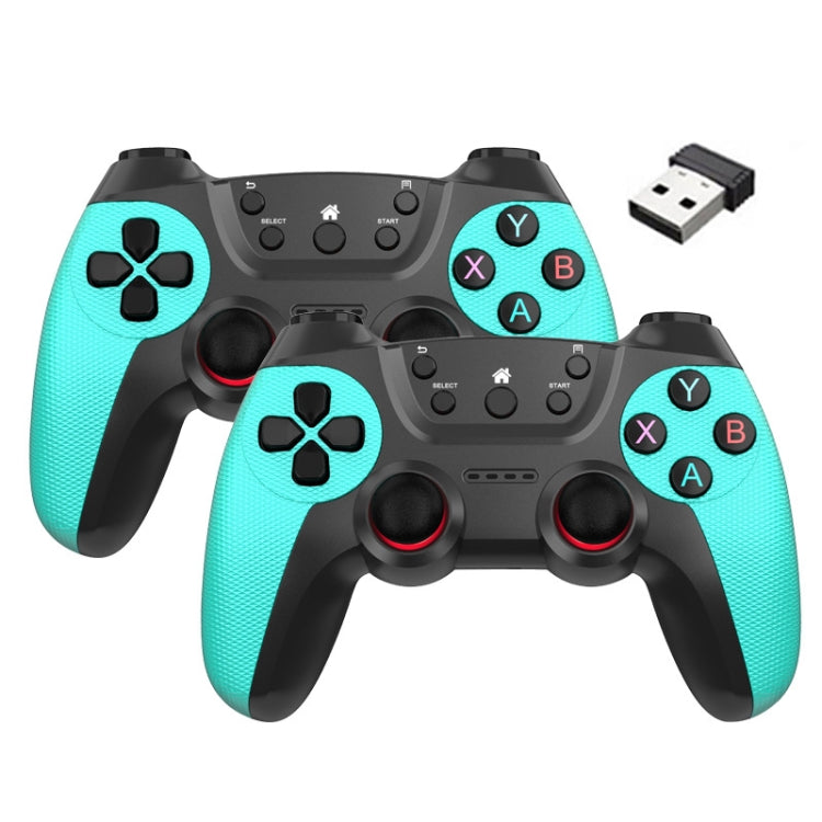 KM-029   2.4G One for Two Doubles Wireless Controller Support PC / Linux / Android / TVbox, KM-029 (Lemon Yellow), KM-029 (Mountain Blue), KM-029 (Battle Gray), KM-029 (Elegant Silver), KM-029 (Mint Green), KM-029 (Cangling Green)                      ...