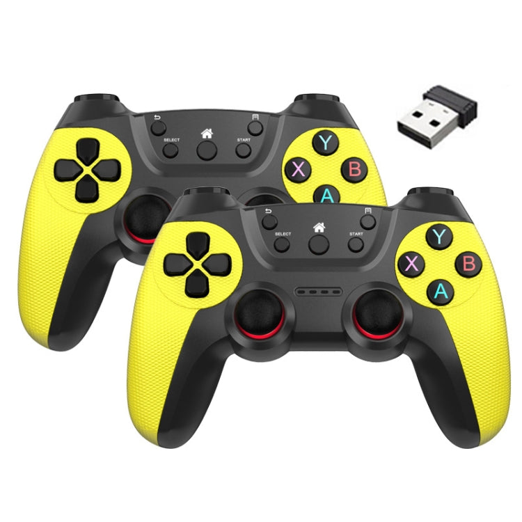 KM-029   2.4G One for Two Doubles Wireless Controller Support PC / Linux / Android / TVbox, KM-029 (Rose Pink), KM-029 (Lemon Yellow), KM-029 (Mountain Blue), KM-029 (Battle Gray), KM-029 (Elegant Silver), KM-029 (Mint Green), KM-029 (Cangling Green)  ...