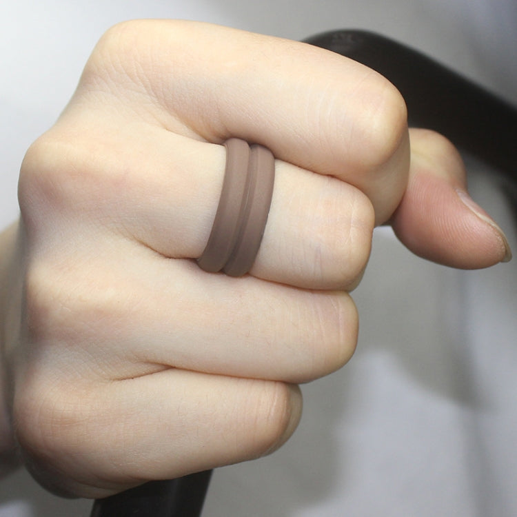 SiR053 V Shaped Grooved Edge Silicone Ring Outdoor Sports Couple Ring