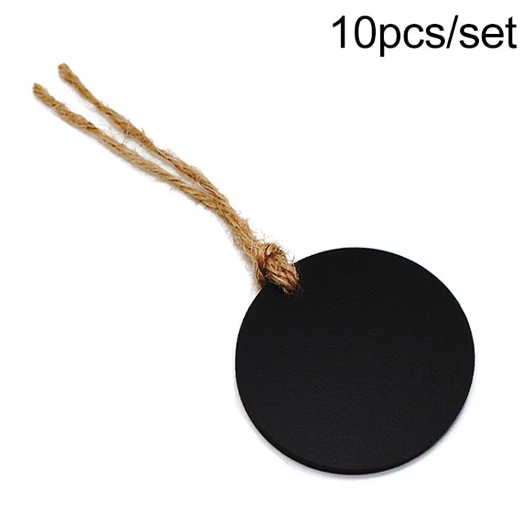 10pcs/Set Mini Hanging Wooden Message Board Home Holiday Decor Lanyard Chalkboard