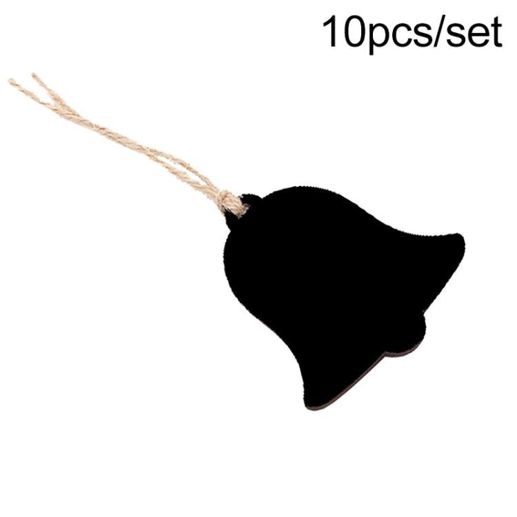 10pcs/Set Mini Hanging Wooden Message Board Home Holiday Decor Lanyard Chalkboard