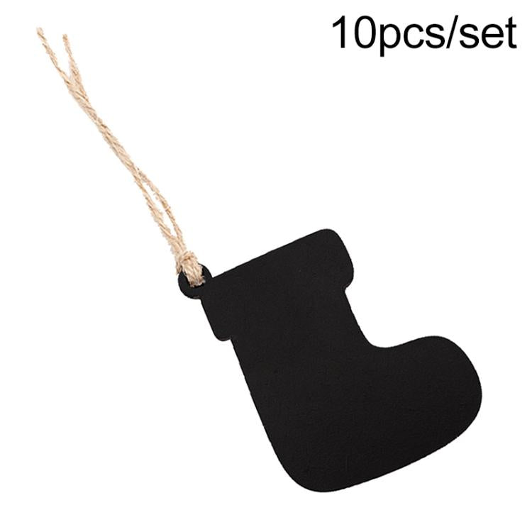 10pcs/Set Mini Hanging Wooden Message Board Home Holiday Decor Lanyard Chalkboard
