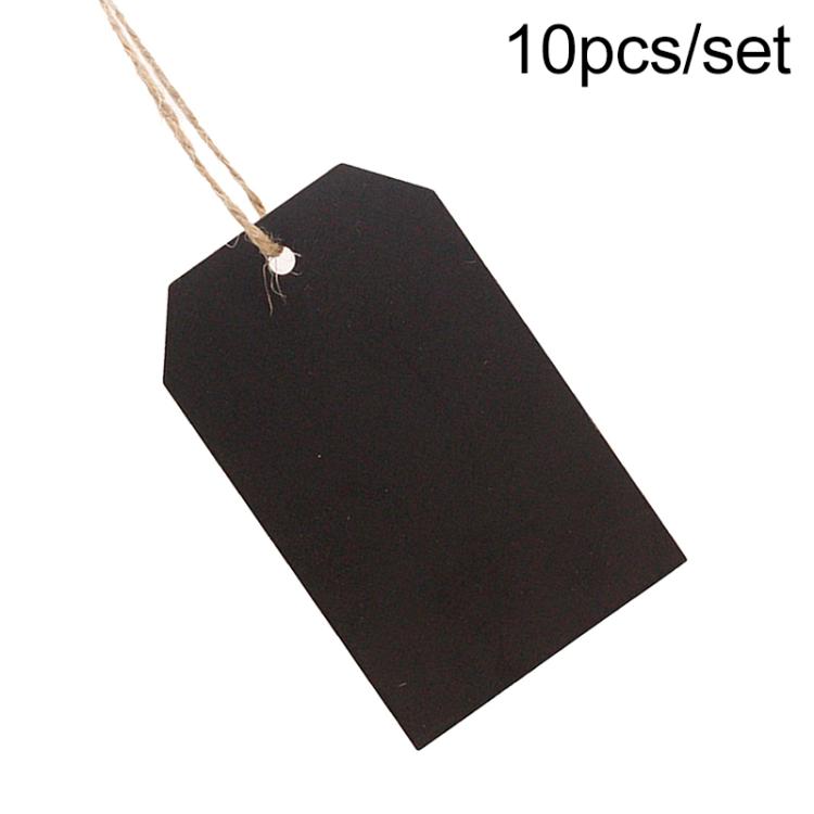 10pcs/Set Mini Hanging Wooden Message Board Home Holiday Decor Lanyard Chalkboard