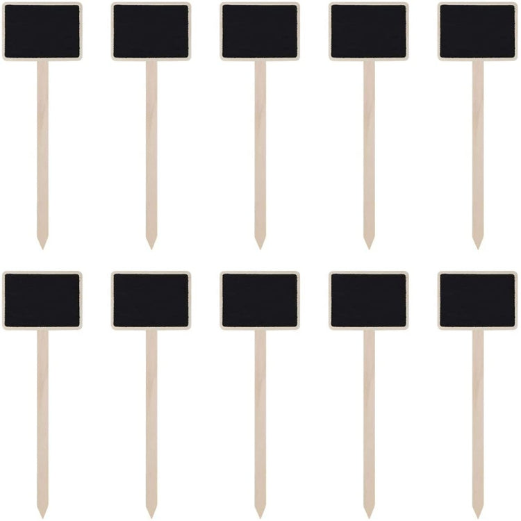 ZX507 10pcs Wooden Plug-in DIY Message Board Mini Plant Name Tags Desktop Display Board