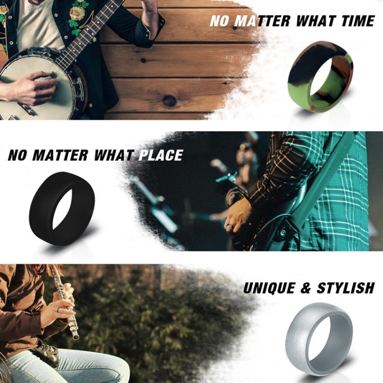 SiR013 8.7mm Curved Outdoor Sports Silicone Ring
