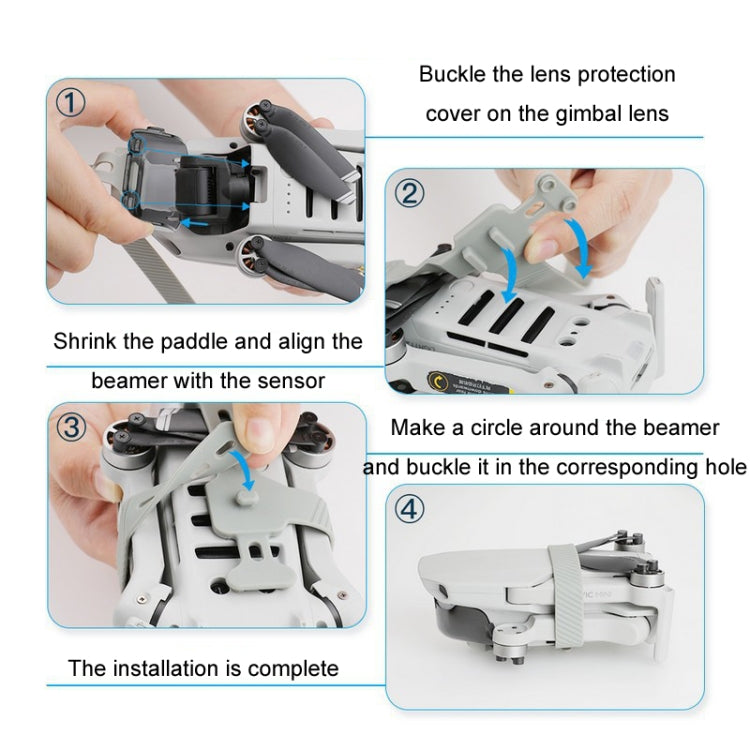 For DJI Mavic Mini / Mini 2 SE RCSTQ Gimbal Protection Kit Paddle Restrainer
