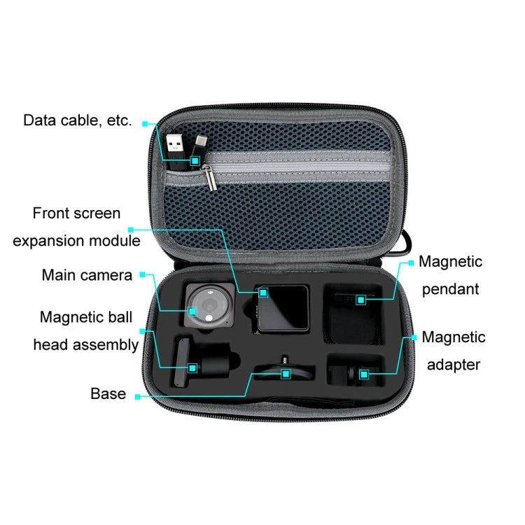 For DJI Action 2 RCSTQ Action Camera Hard Case Accessory Bag