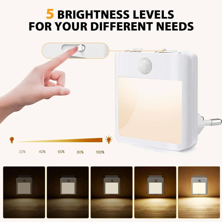 NL2101 Motion Sensor LED Night Light AC Plug Dimming Sleep Lights,Spec: