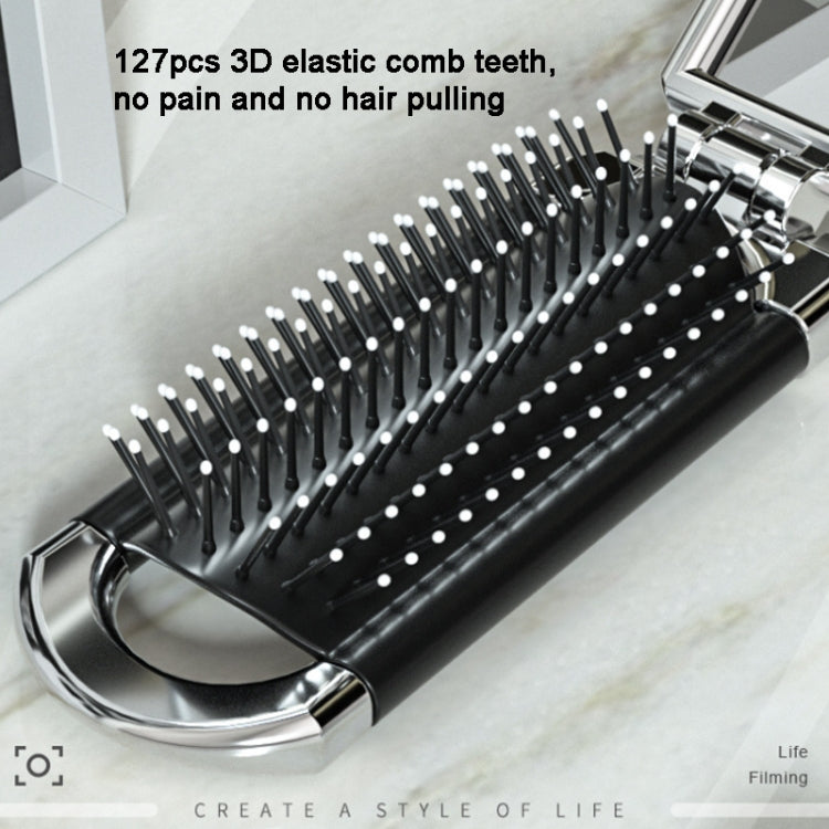 2 in 1 Massage Air Cushion Comb Mirror Integrated Comb Portable Folding Comb