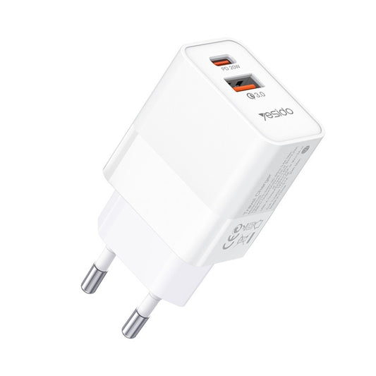 Yesido YC32PD20W + QC3.0 Dual-port Fast Charging Head Mobile Phone Charger