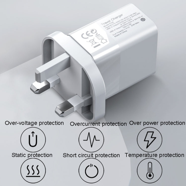 Yesido YC32PD20W + QC3.0 Dual-port Fast Charging Head Mobile Phone Charger