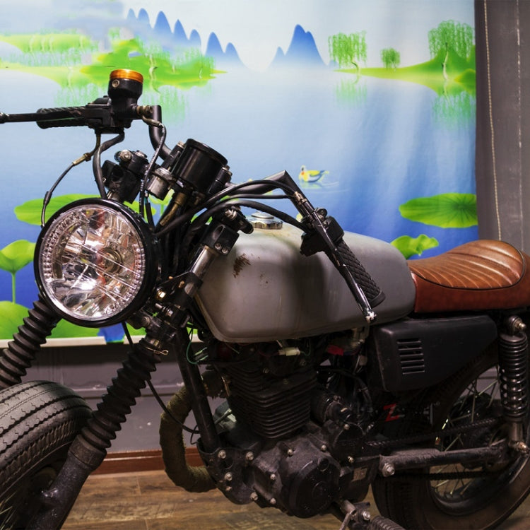 Motorcycle 7 Inch LED Headlight Angel Ring With Steering Function