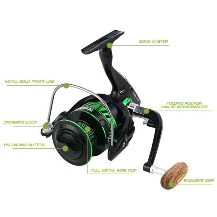 YUMOSHI GL Series Fishing Lines Spinning Reel, GL1000 Silver, GL2000 Silver, GL3000 Silver, GL4000 Silver, GL5000 Silver, GL6000 Silver, GL7000 Silver, GL1000 Black, GL2000 Black, GL3000 Black, GL4000 Black, GL5000 Black, GL6000 Black, GL7000 Black