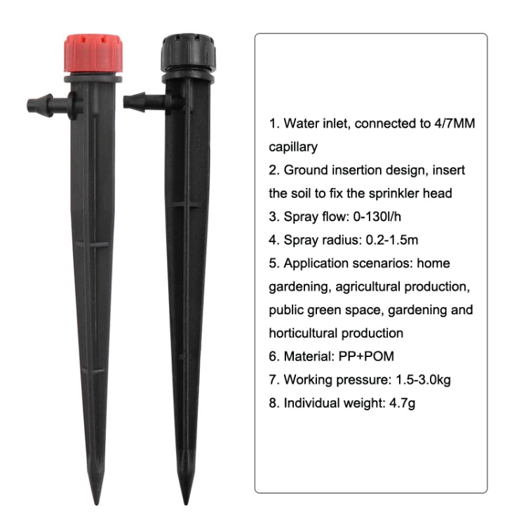 FH-118 13cm Adjustable 8 Holes Ground Plug Dripper Garden Irrigation System Watering Nozzle