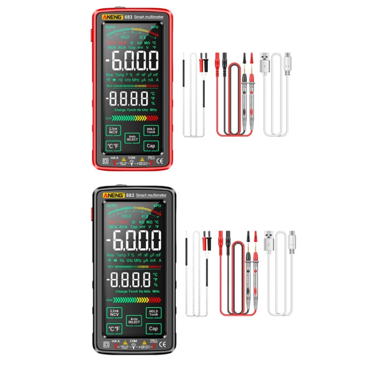 ANENG 683 Smart Touch Screen Automatic Range Rechargeable Multimeter