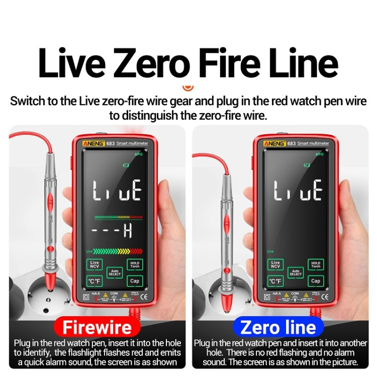 ANENG 683 Smart Touch Screen Automatic Range Rechargeable Multimeter