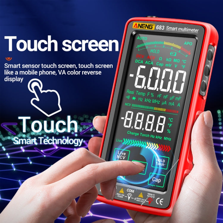 ANENG 683 Smart Touch Screen Automatic Range Rechargeable Multimeter