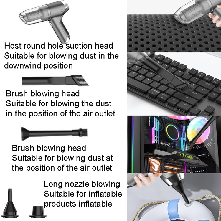 SUITU ST-6671 Wireless Car Vacuum Cleaner Small Handheld Blowing and Suction Dual Use, Style: