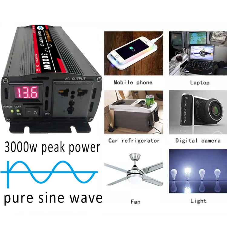 High Power Car Sine Wave Inverter Power Converter, 3000W (Actual 500W) 12V to 220V, 3000W (Actual 500W) 24V to 220V, 3000W (Actual 500W) 48V to 220V, 3000W (Actual 500W) 60V to 220V, 4000W (Actual 800W) 12V to 220V, 4000W (Actual 800W) 24V to 220V�����...