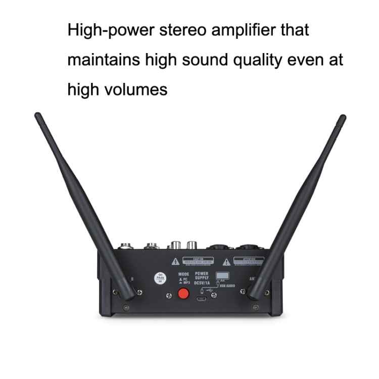 G4-M1 4-way Mixer with Wireless Microphone Effect Device Small K Song Recording Bluetooth Mixer, 4-way