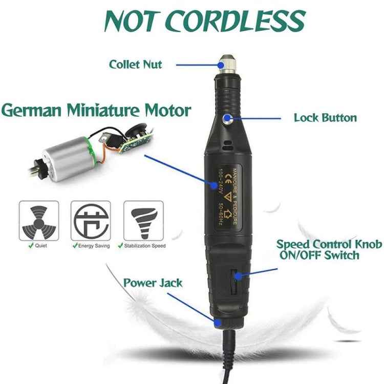 70pcs/set Mini Electric Speed Adjustable Engraving Pen Micro Electric Drill, EU Plug, US Plug